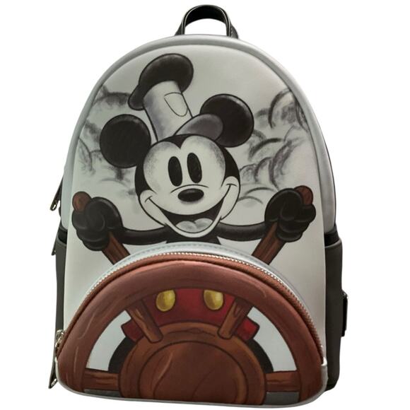 Loungefly Disney Steamboat Willie Mini Backpack NWT - Picture 1 of 9